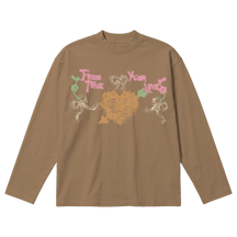 From Your True Loves Baggy L/S Tee - Latte - Front