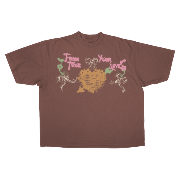From Your True Love Drop Tee - Mocha - Front