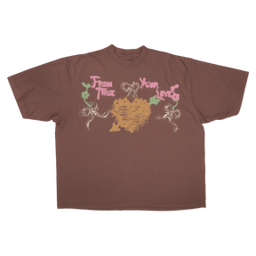 From Your True Loves Drop Tee - Mocha - Front