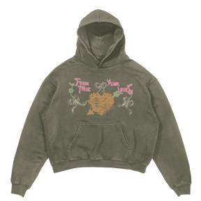 From Your True Loves Hoodie - Olive - Front