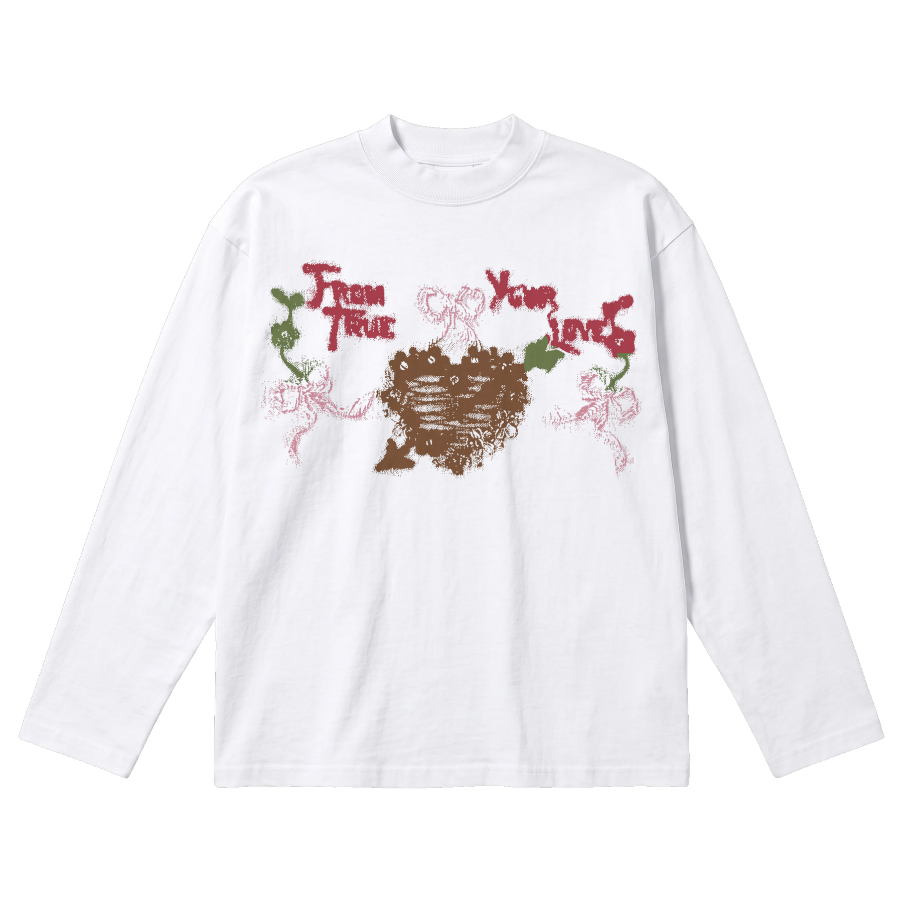 From Your True Loves Baggy L/S Tee - White - Front