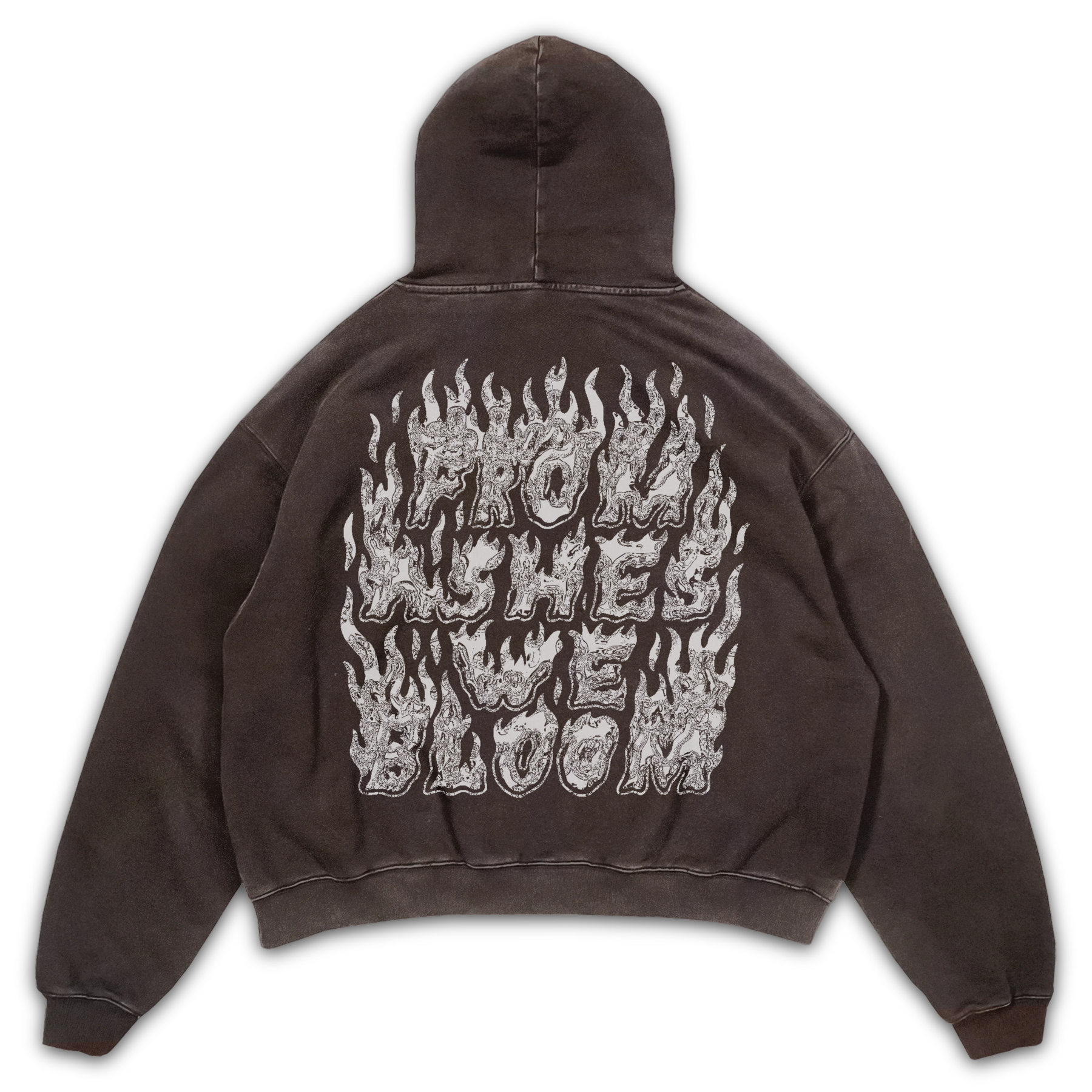 From Ashes Hoodie - Brown - Back