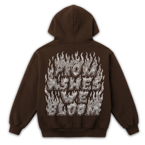 From Ashes Zip Up - Brown - Back