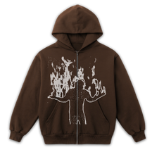 From Ashes Zip Up - Brown - Front