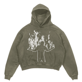 From Ashes Hoodie - Olive - Front