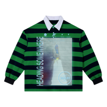 Heading Somewhere Stripe Polo - Green - Front