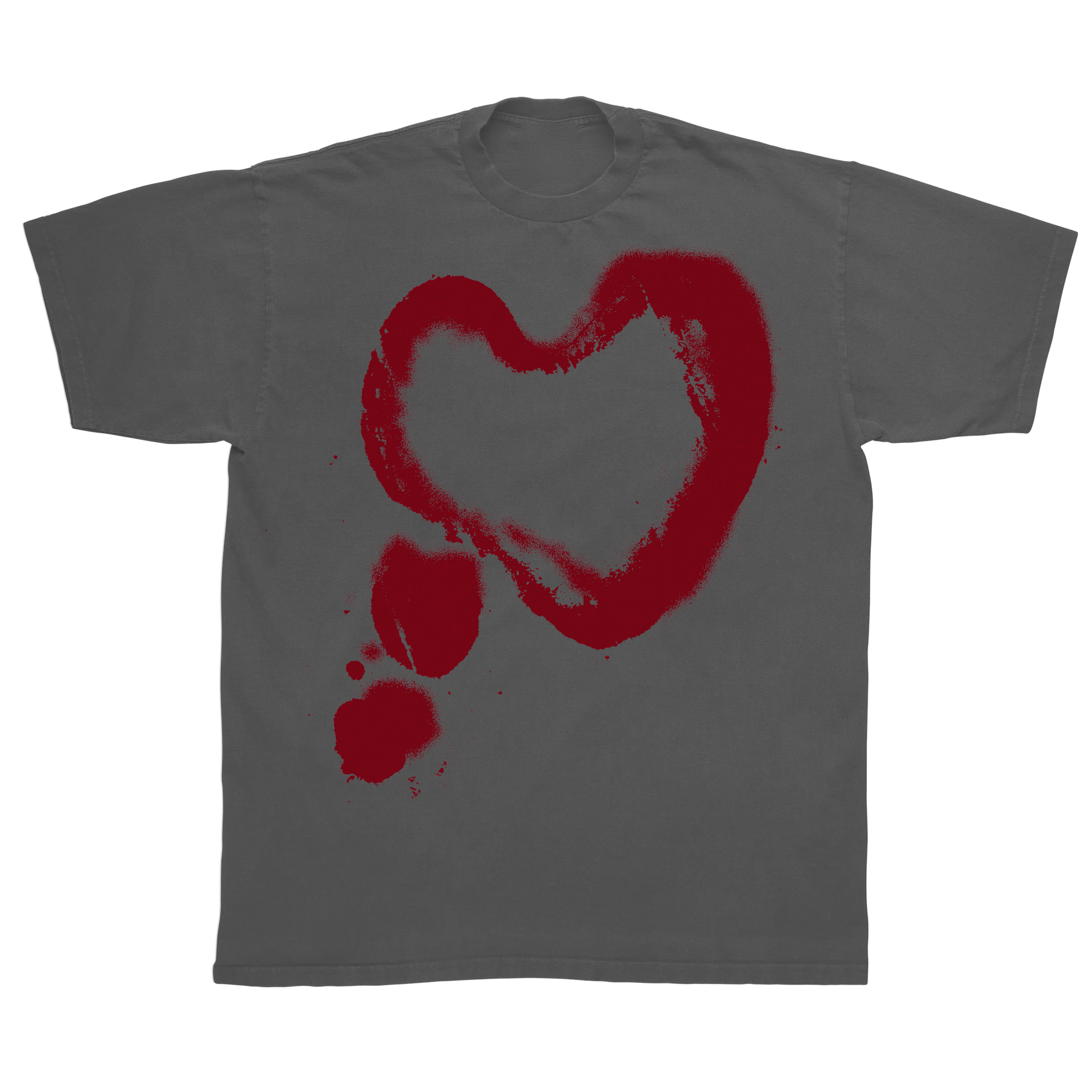 Heart Classic Tee - Grey - Front