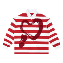 Heart Stripe Polo - Red - Front
