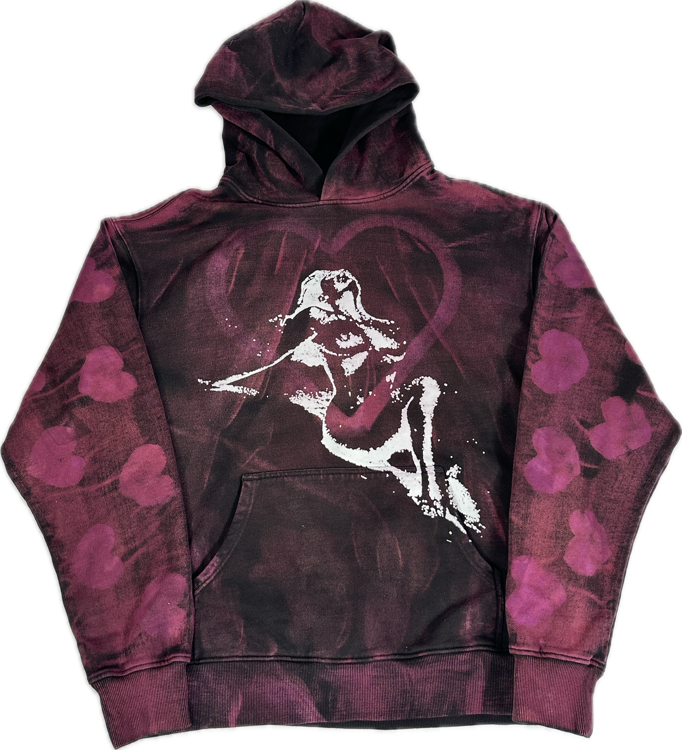 HEART OF HEARTS HOODIE DYED