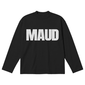 Little Library Baggy L/S Tee - Black - Front