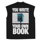Little Library Sleeveless Tee - Black - Back