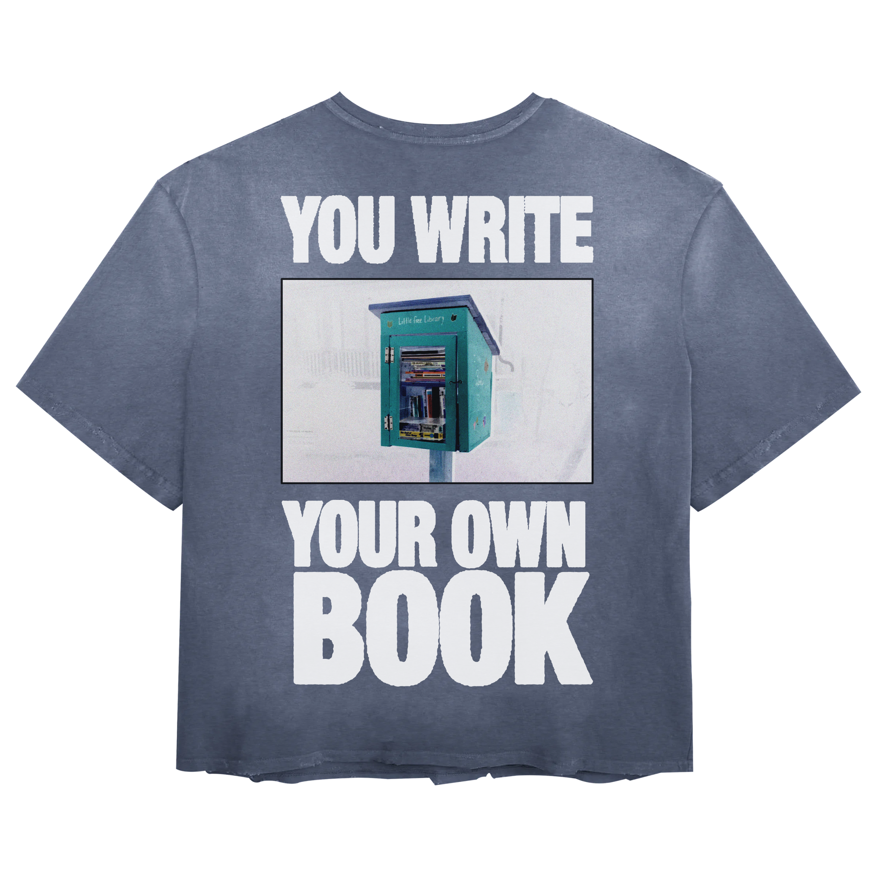 Little Library Tee - Blue - Back