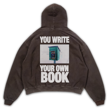Little Library Hoodie - Brown - Back