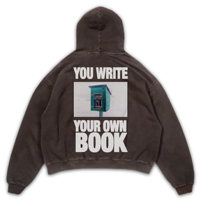 Little Library Hoodie - Brown - Back