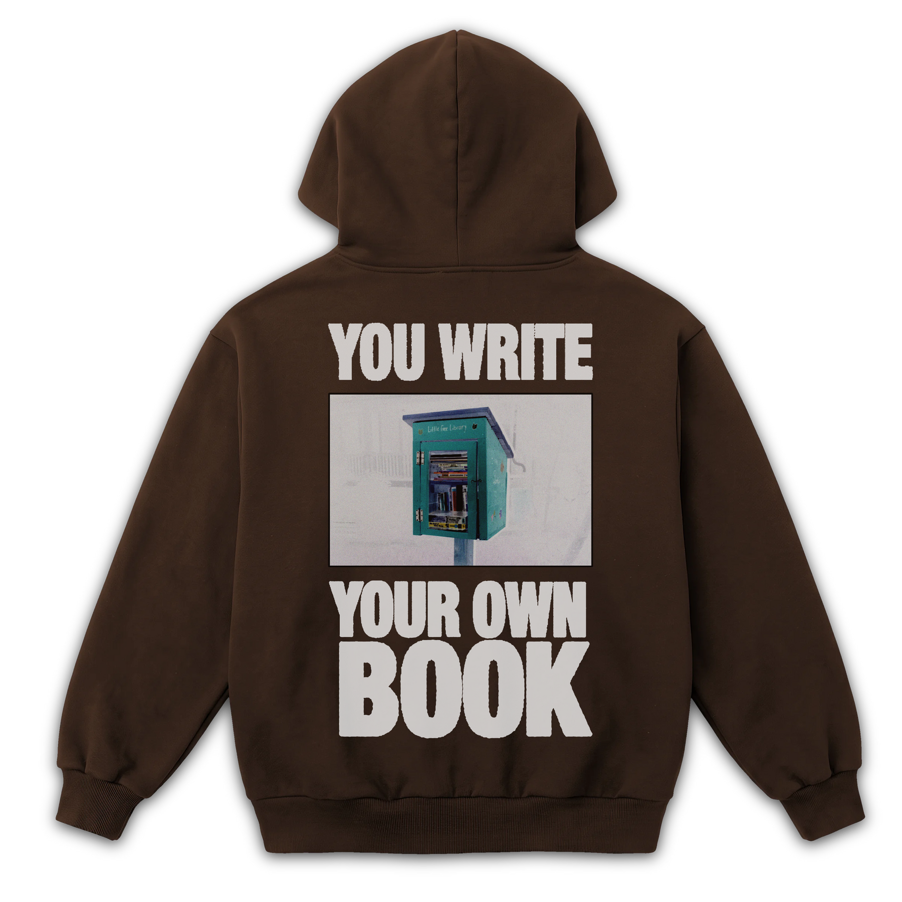 Little Library Zip Up - Brown - Back