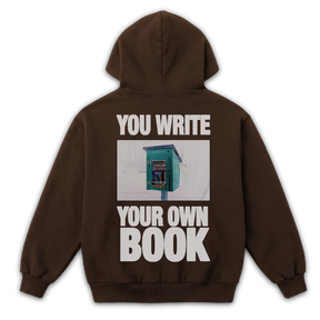Little Library Zip Up - Brown - Back