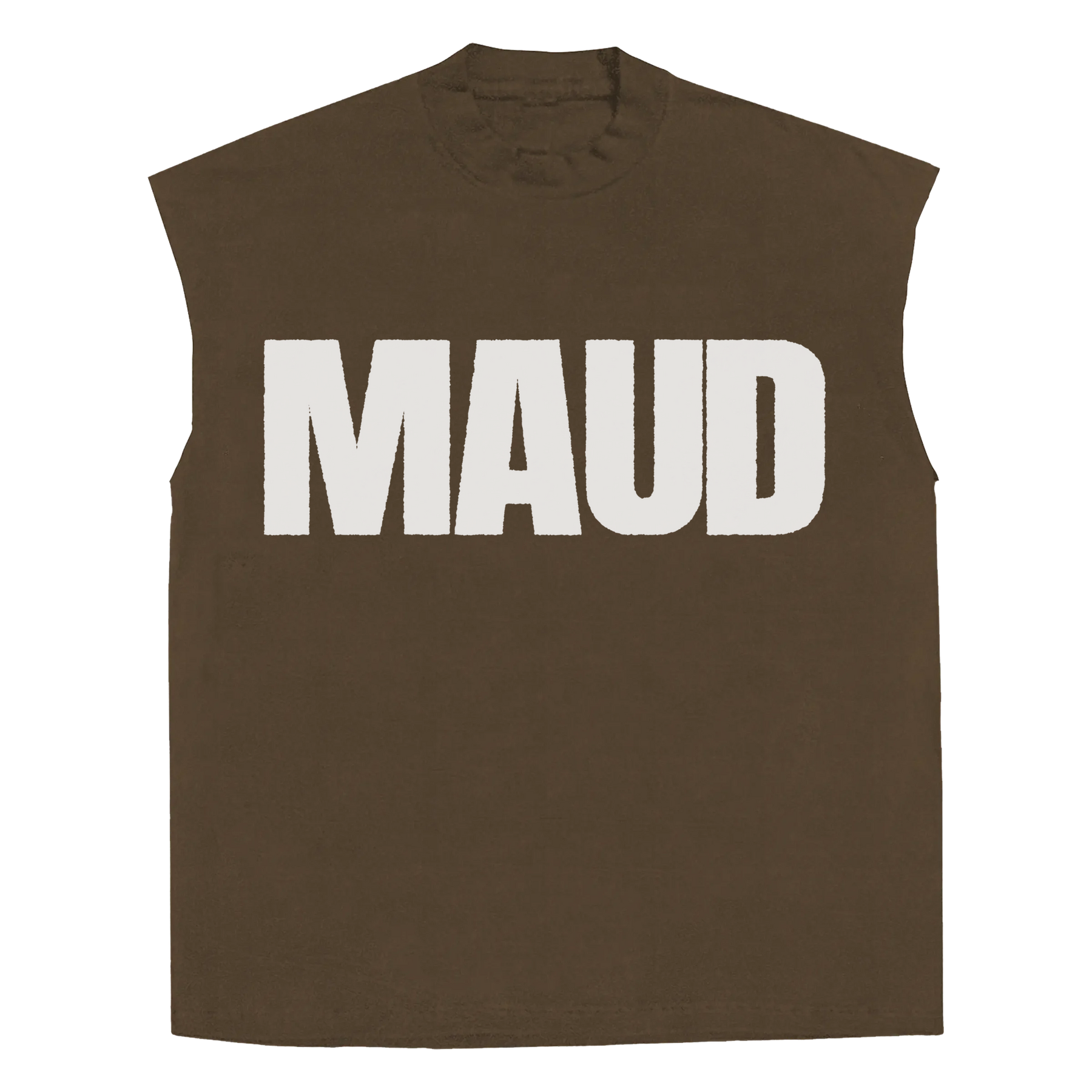 Little Library Sleeveless Tee - Brown - Front