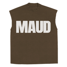 Little Library Sleeveless Tee - Brown - Front