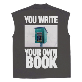 Little Library Sleeveless Tee - Grey - Back