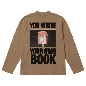 Little Library Baggy L/S Tee - Latte - Back