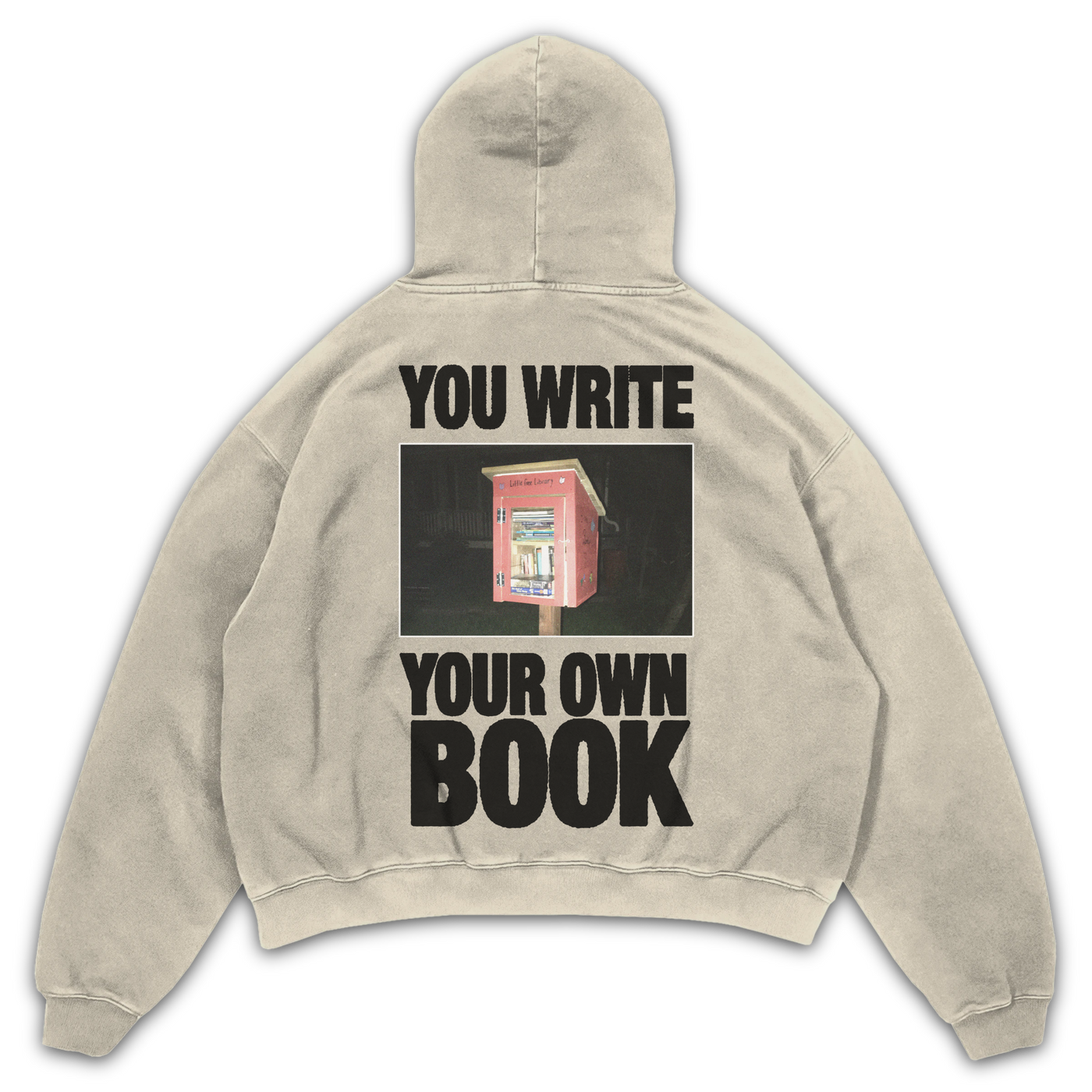 Little Library Hoodie - Sand - Back