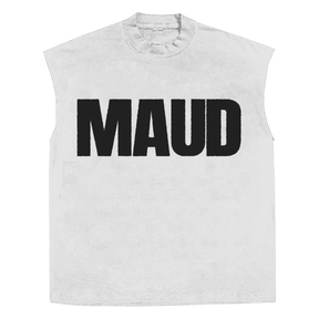 Little Library Sleeveless Tee - White - Front