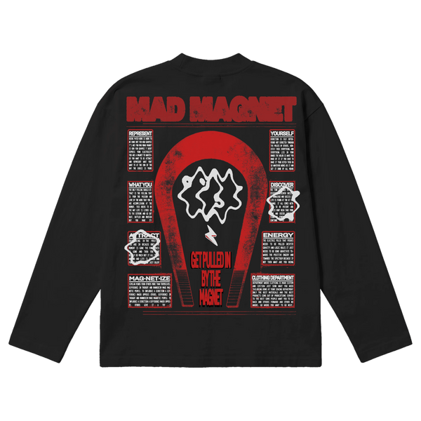 Mad Magnet Baggy L/S Tee - Black - Back