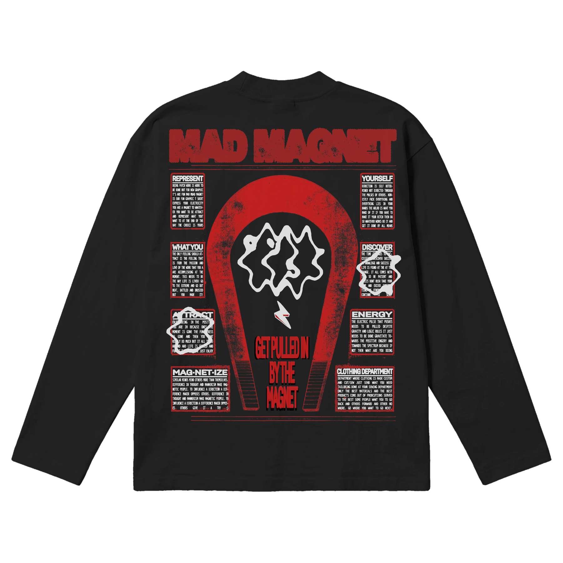 Mad Magnet Baggy L/S Tee - Black - Back