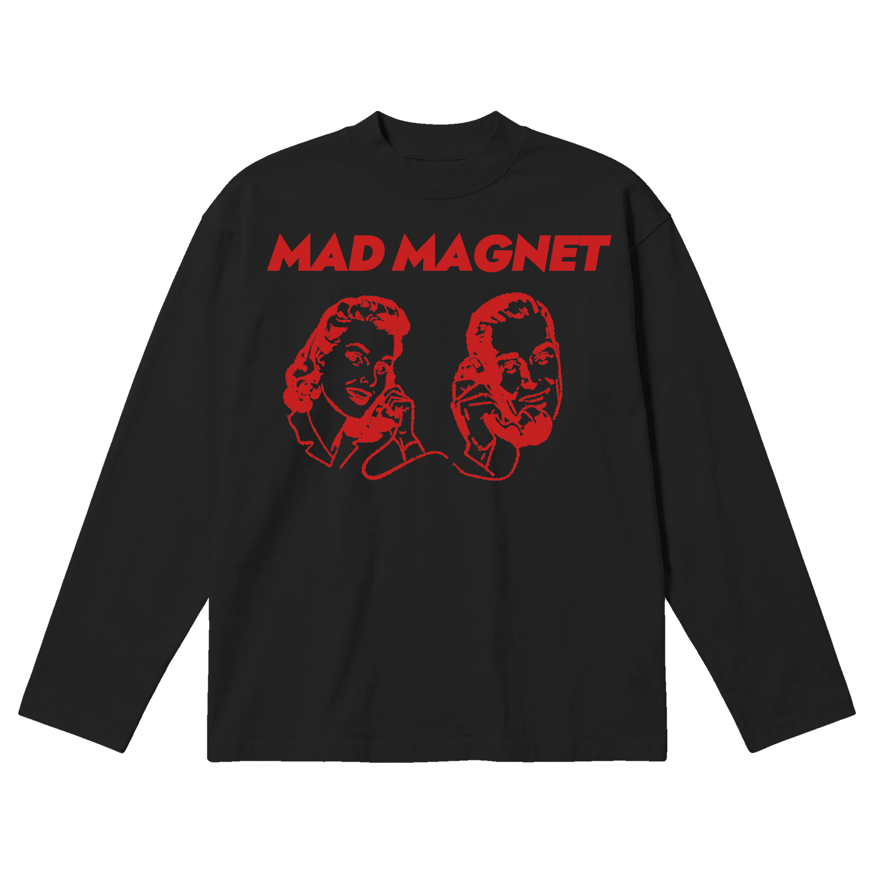 Mad Magnet Baggy L/S Tee - Black - Front
