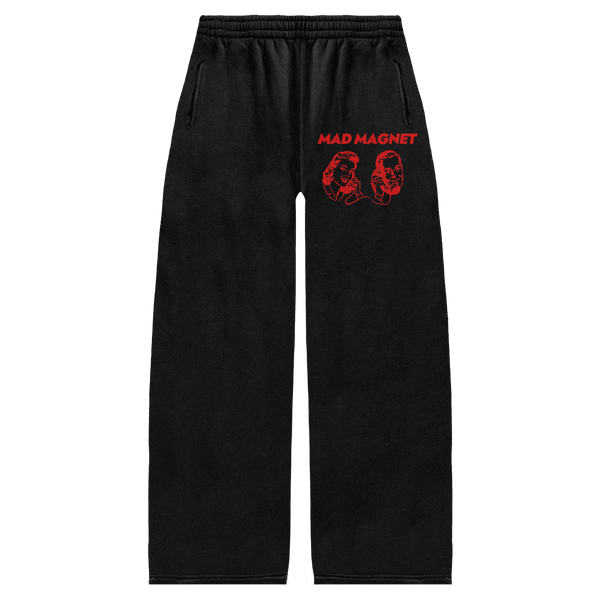 Mad Magnet Baggy Sweatpants - Black - Front