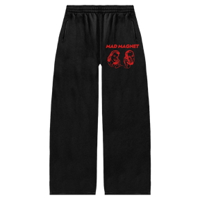 Mad Magnet Baggy Sweatpants - Black - Front