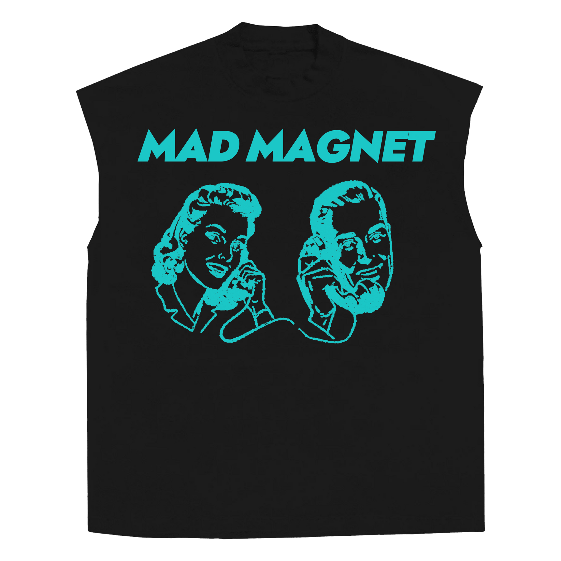Mad Magnet Sleeveless Tee - Black - Front