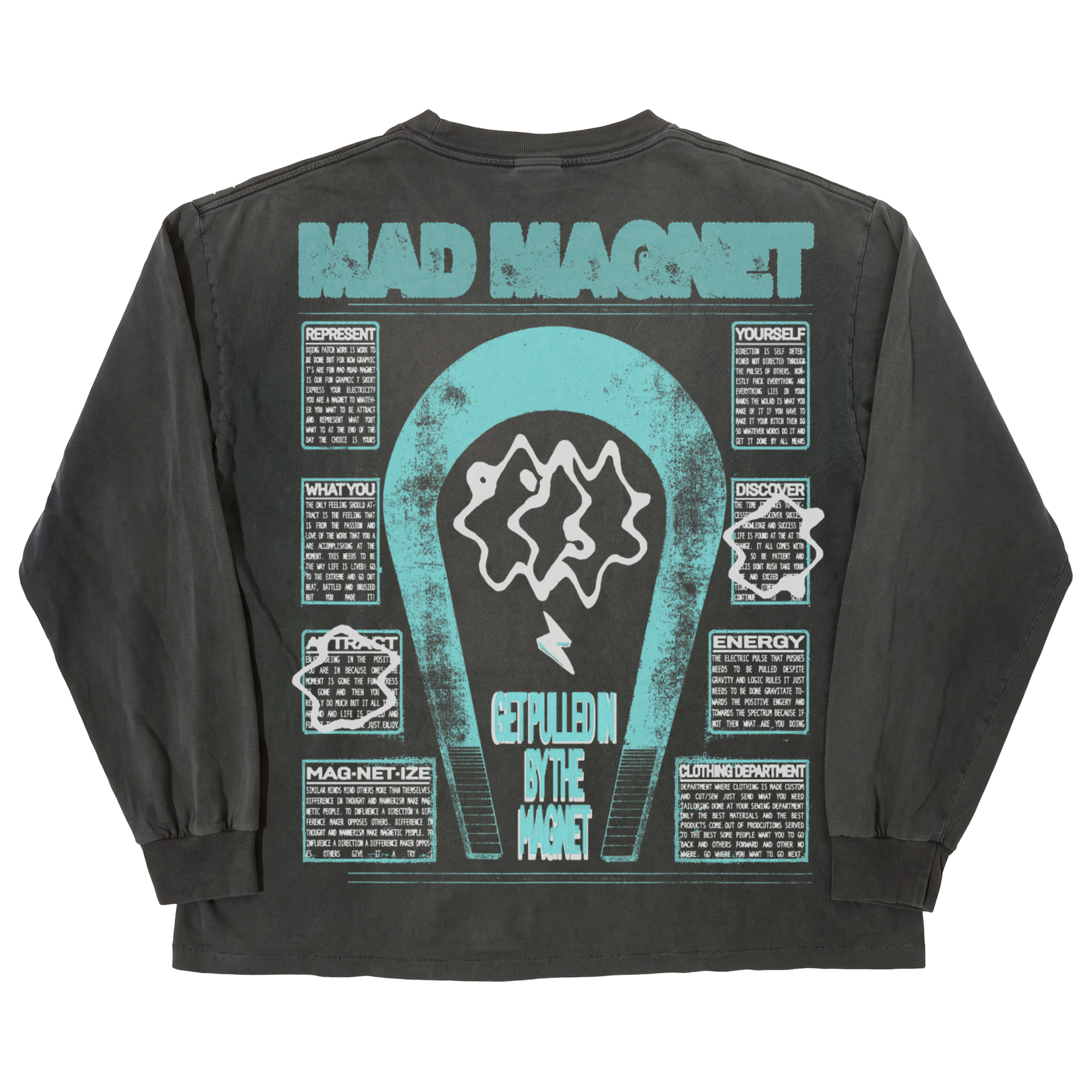 Mad Magnet L/S Tee - Black - Back