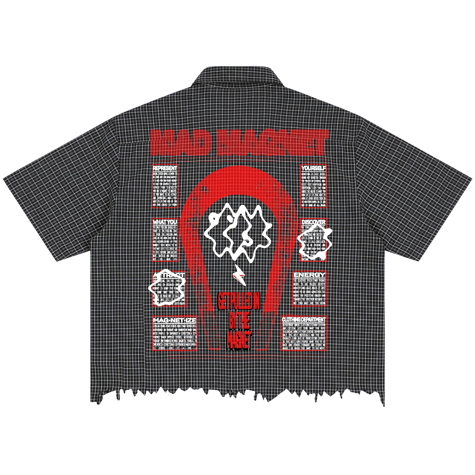 Mad Magnet Distress Button Up - Back