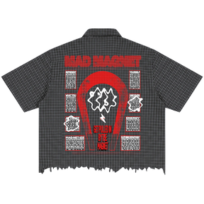 Mad Magnet Distress Button Up - Back