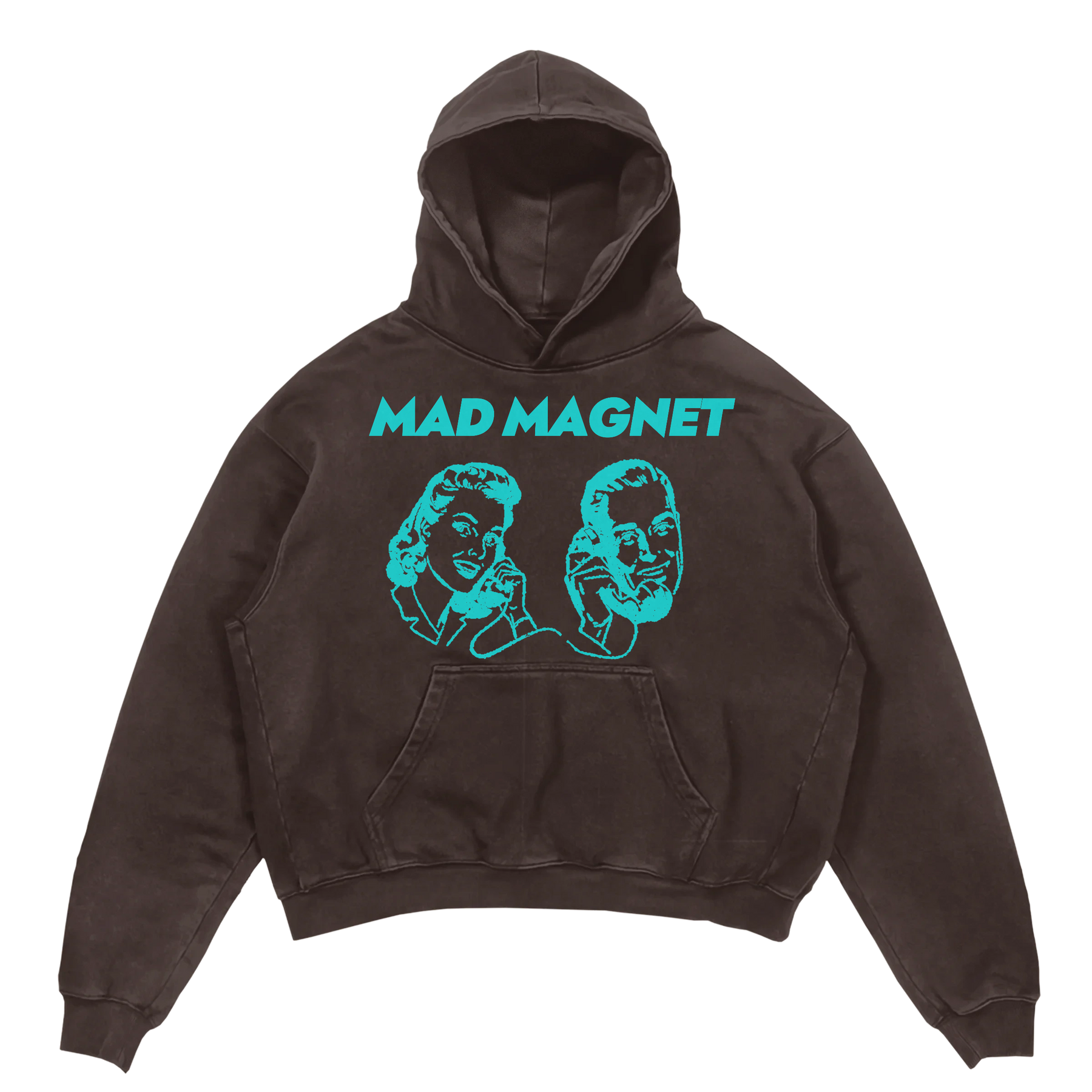 Mad Magnet Hoodie - Brown - Front