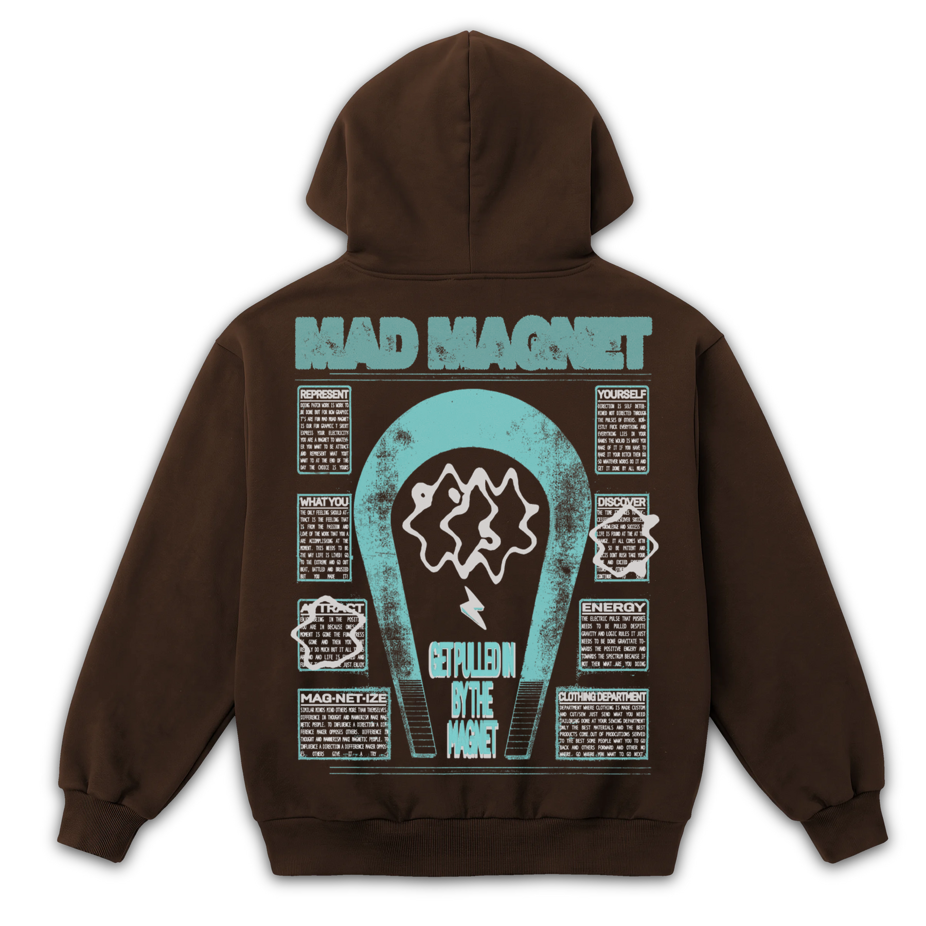 Mad Magnet Zip Up - Brown - Back