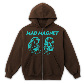 Mad Magnet Zip Up - Brown - Front