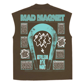 Mad Magnet Sleeveless Tee - Brown - Back
