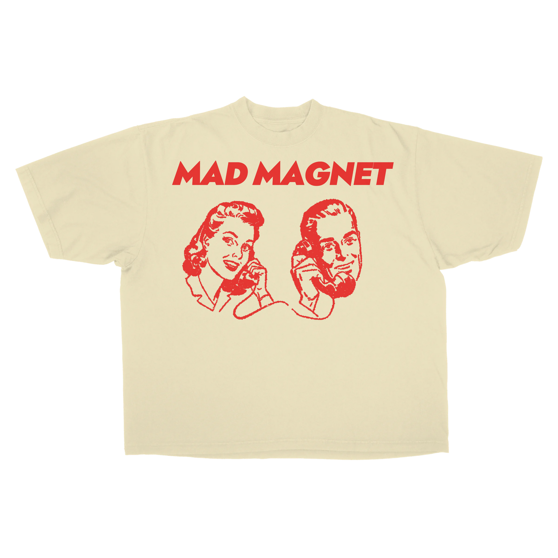 Mad Magnet Drop Tee - Cream - Front