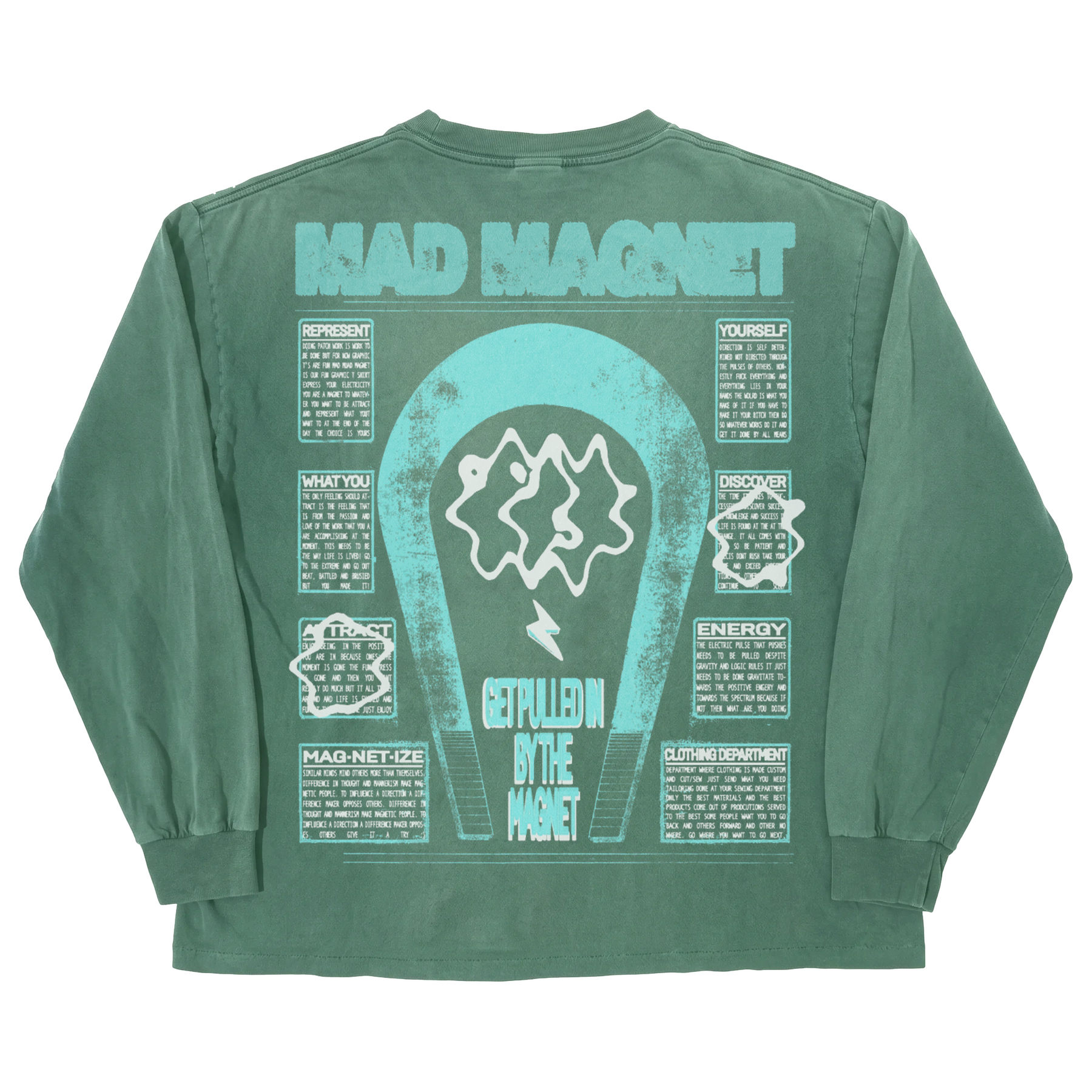 Mad Magnet L/S Tee - Green - Back