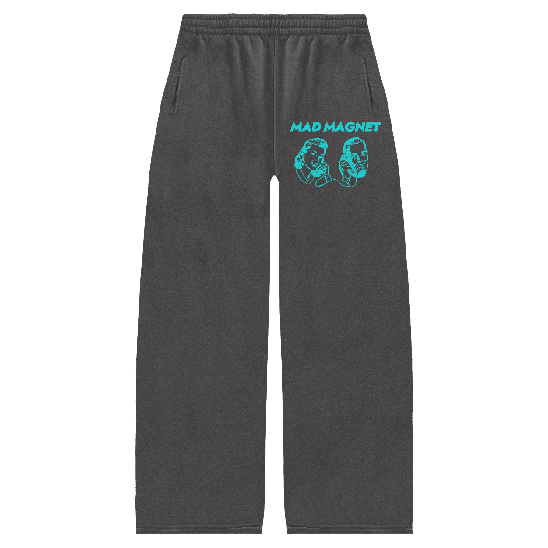 Mad Magnet Baggy Sweatpants - Grey - Front