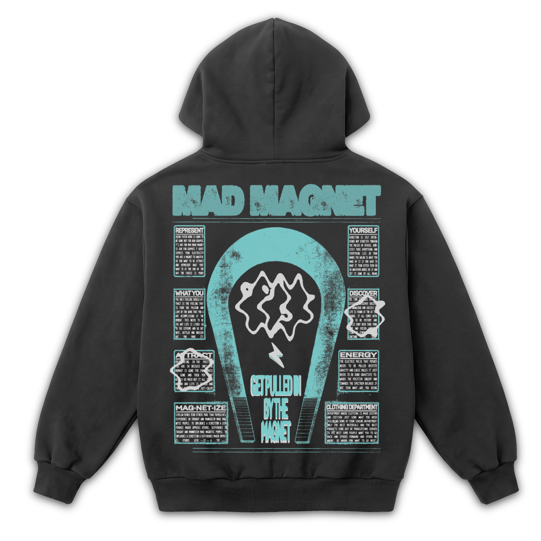 Mad Magnet Zip Up - Grey - Back