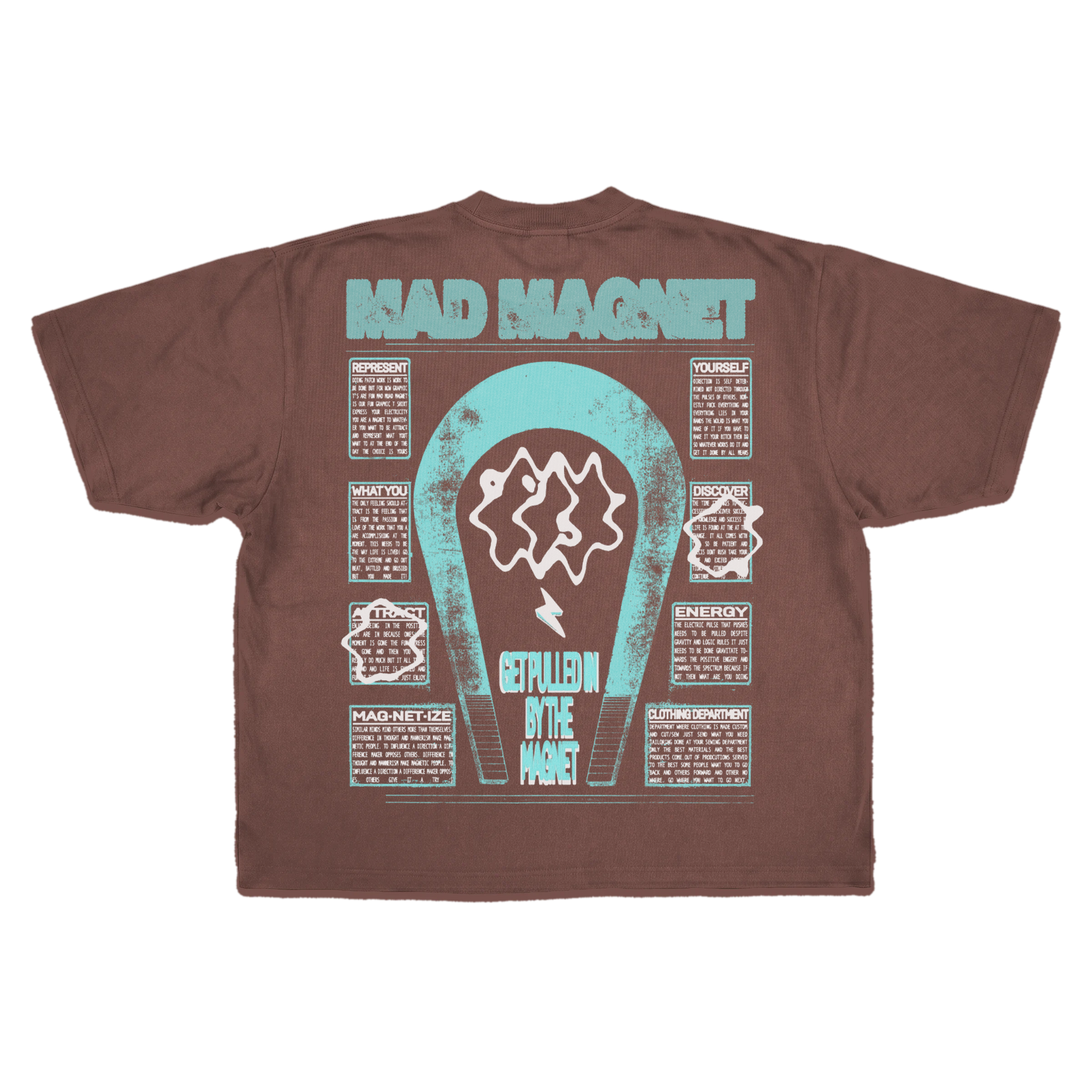 Mad Magnet Drop Tee - Mocha - Back