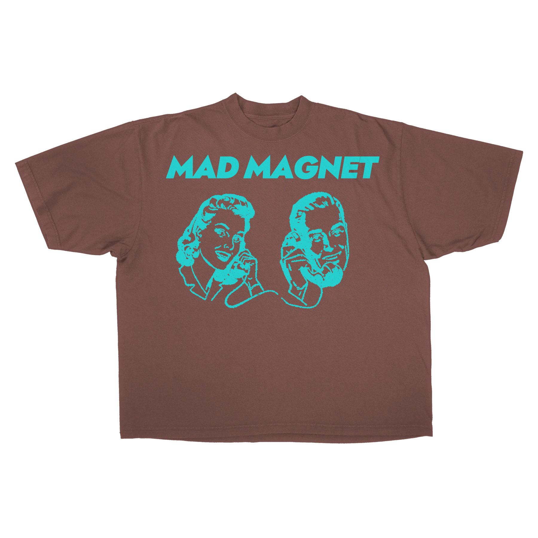 Mad Magnet Drop Tee - Mocha - Front