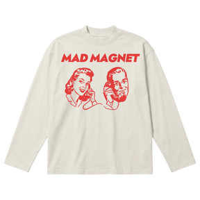 Mad Magnet Baggy L/S Tee - Off White - Front