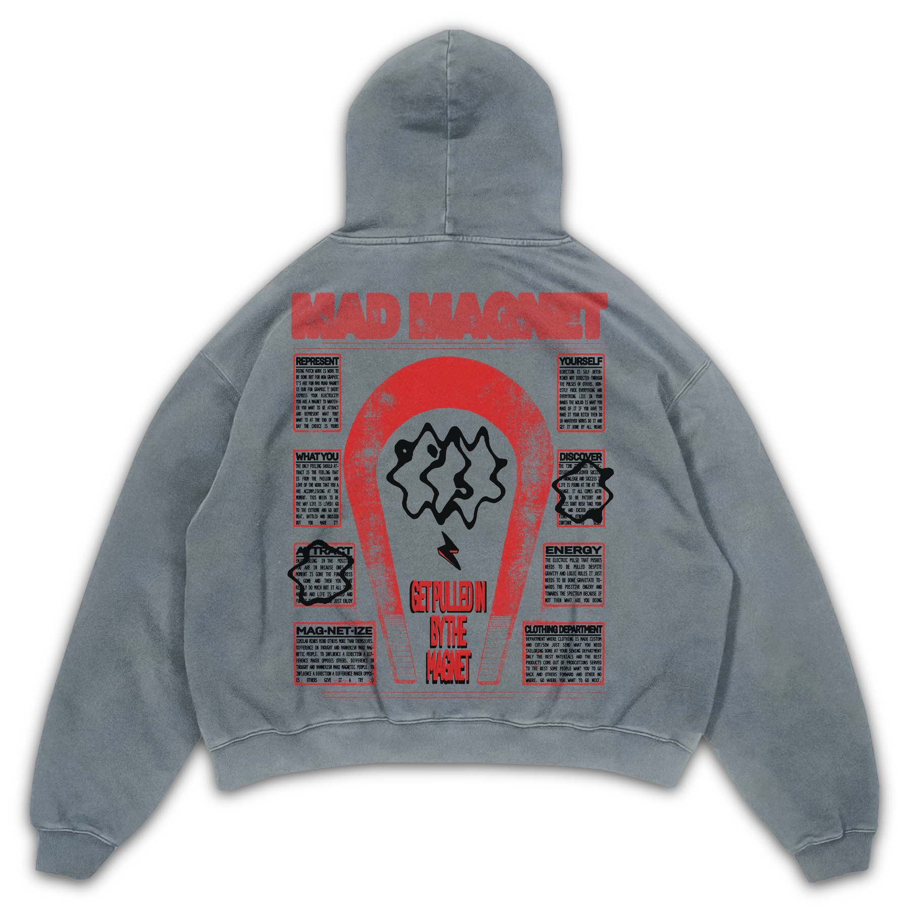 Mad Magnet Hoodie - Sage - Back