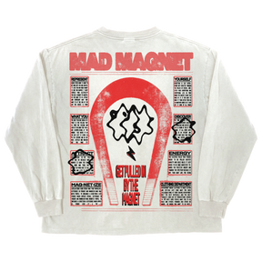 Mad Magnet L/S Tee - White - Back
