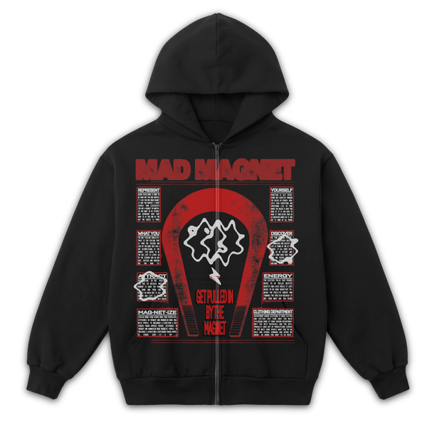 MAGNET Zip Up - Black - Front