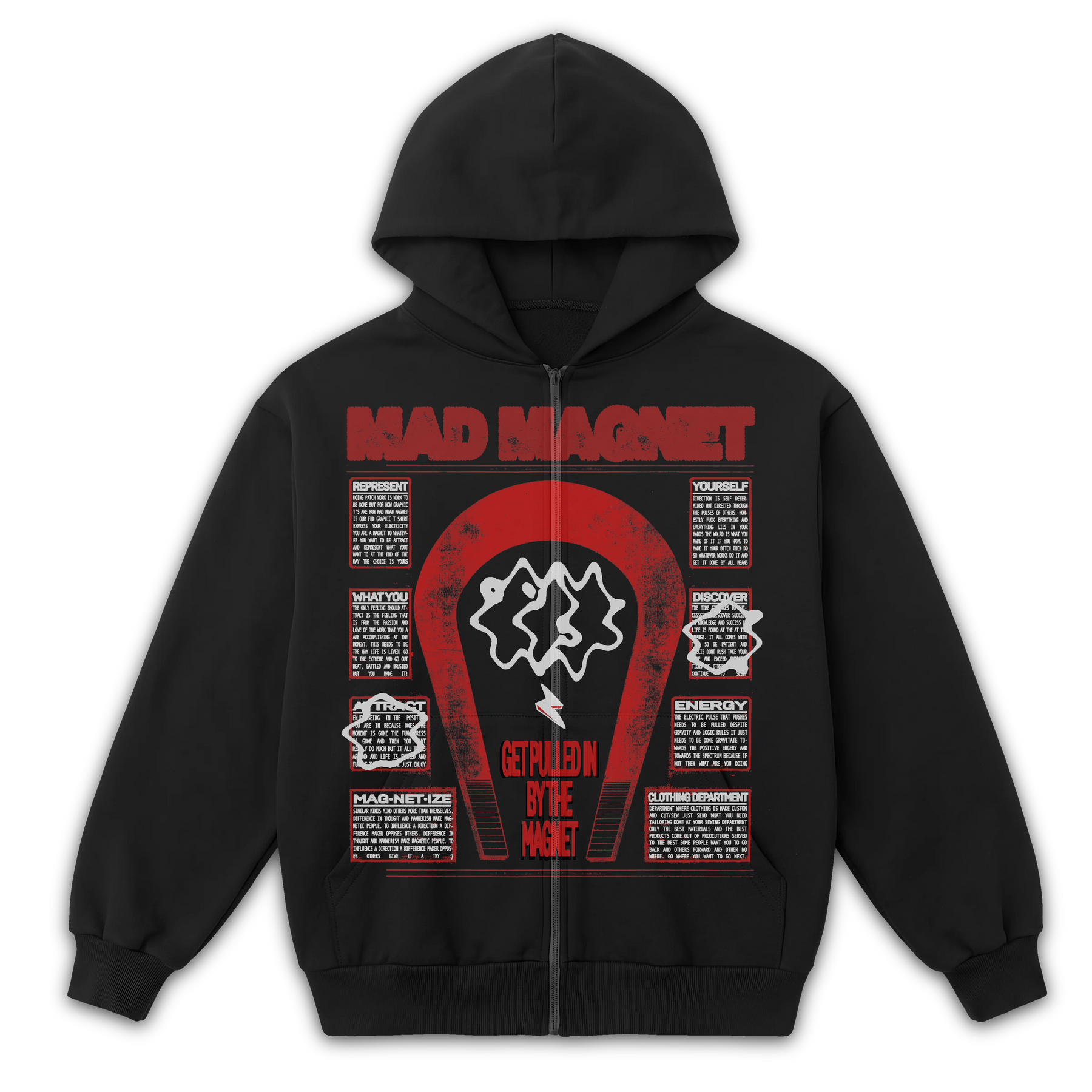 MAGNET Zip Up - Black - Front